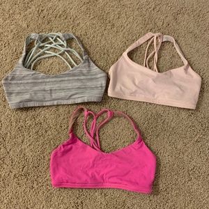 (3 Item Bundle!) Lulu Lemon Sports Bras (Size 4)